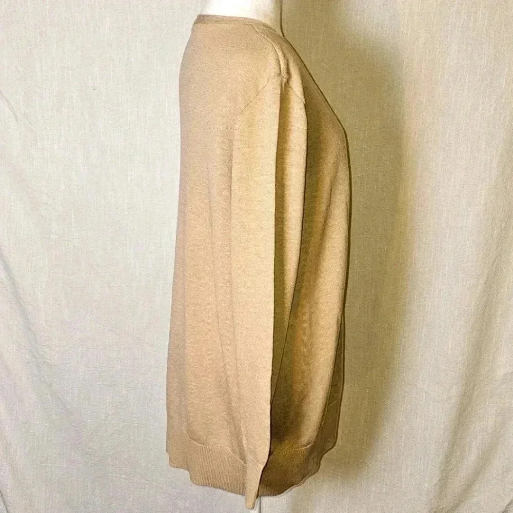 Pendleton Open Front Long Sleeve Beige Cotton /Vi… - image 3